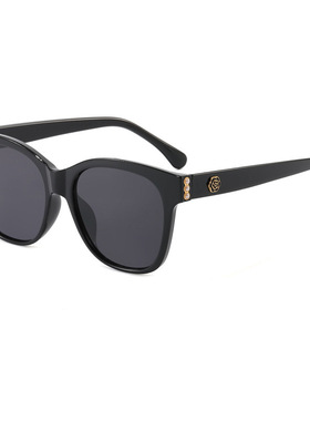 小香风墨镜山茶花珍珠复古太阳镜