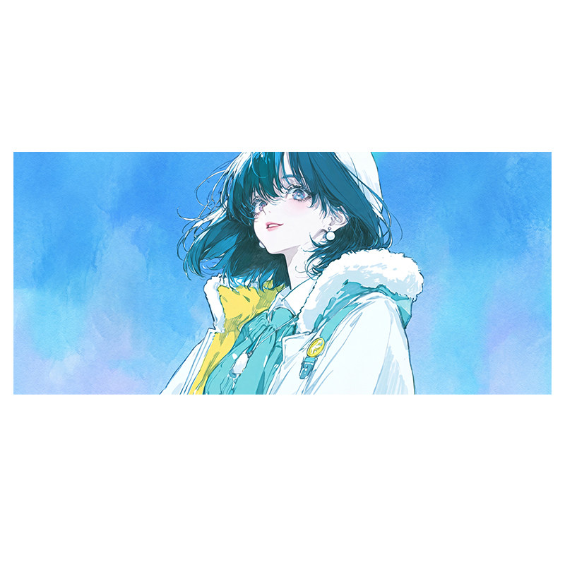 日系少女鼠标垫超大号定制桌垫