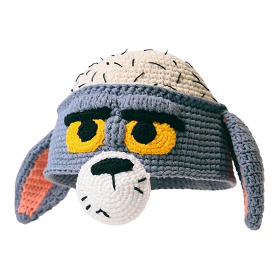 幽默玩笑秋冬手工针织编织帽子