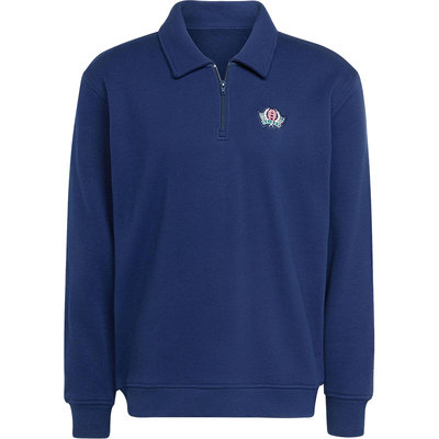 Adidas/阿迪达斯正品三叶草男士休闲运动翻领套头日常卫衣JX8173