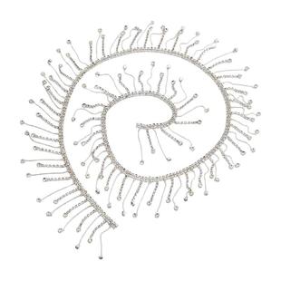 DIY手缝钻链水钻流苏链条 肚皮舞腰链腰带舞台服装饰鞋帽服装辅料