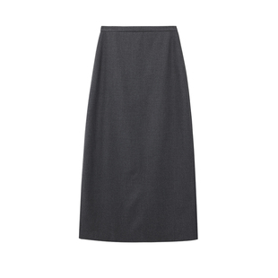 PRE PREWORKS亟简ROW风 轻奢精致显瘦纸片人后开衩直筒半身裙