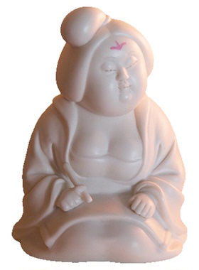 新中式额头花钿花妆唐朝陶瓷胖仕女电视柜博古架琴棋书画装饰摆件