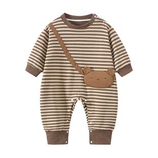 维尼酷克德绒婴儿连体衣秋冬款内搭打底衣服宝宝保暖内衣睡衣冬季