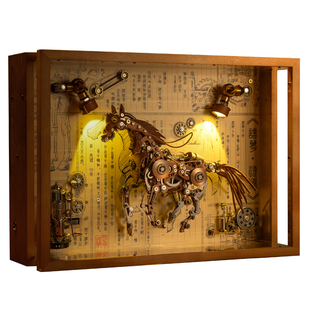 机械党诸葛流马电动拼装模型高难度摆件马年生日礼物积木潮玩