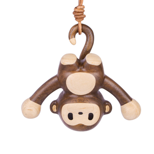 猴儿赛雷/创木工坊汽车载饰挂件可爱高档小猴子木摆件创意礼物