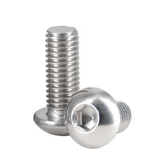 304不锈钢圆头内六角螺丝半圆头螺栓盘头螺钉大全M2M3M4M5M6M8M10