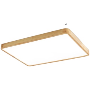 原木风LED吸顶灯日式实木客厅主卧室餐厅房间阳台过道新中式灯具