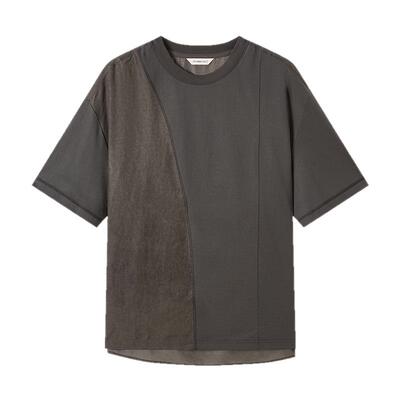 流石男装天丝凉感拼接短袖T恤