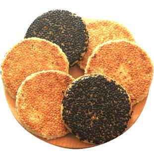 【当日生产】黄石港饼芝麻饼干特产金虹港饼传统麻饼薄脆馅饼零食