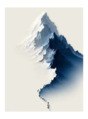 中式风景数字油画diy填色丙烯山川水墨画高级感手工客厅装饰挂画