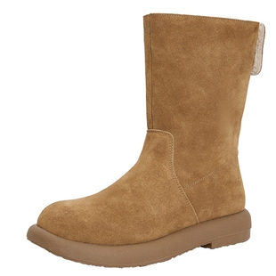 百田森西部靴复古短靴冬季新款厚底增高美拉德牛仔显瘦游牧靴子