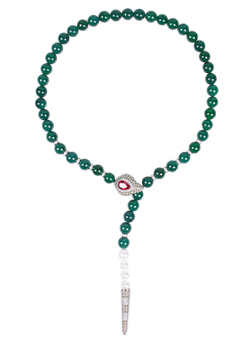 轻奢新中式小众玛瑙贝珍珠项链