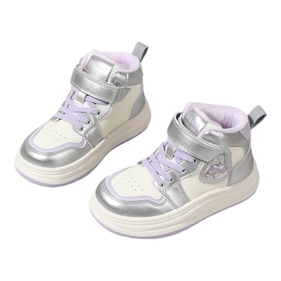 星期六童鞋女童鞋子2025秋冬季新款中高帮儿童板鞋加绒保暖二棉鞋