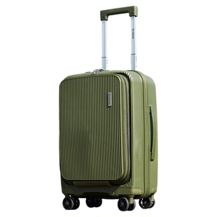 美国洛克兰双前开口扩展层电脑箱防爆拉链20寸登机拉杆箱商务出行