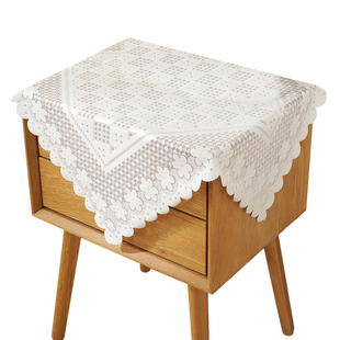 纯色桌布床头柜盖巾套防尘罩洗衣机电视机冰箱微波炉多用方巾盖布