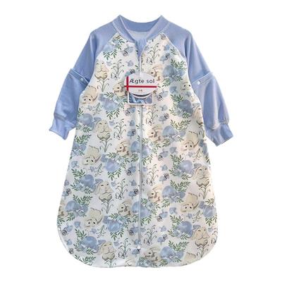 AEgtesol婴儿纯棉襁褓睡袋宝宝可拆袖连体睡衣儿童春夏通用防踢被