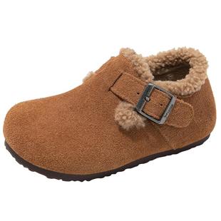 红蜻蜓女童鞋子儿童二棉鞋勃肯雪地靴冬加绒2026宝宝新款冬鞋大童