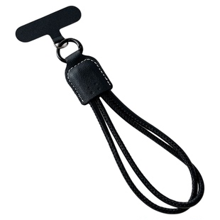双层皮质手机挂绳挂手腕防丢绳高端黑棕色皮绳背包钥匙扣耳机u盘相机短款腕带结实耐用挂件防丢手绳带夹片壳