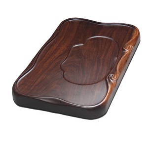 茶盘实木整块黑檀木功夫茶具茶台茶海家用大小号茶托盘简约排水式