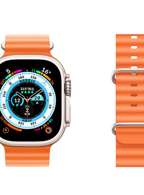 适用applewatch海洋硅胶表带运动