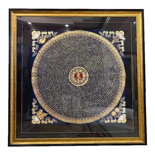 尼泊尔唐卡保护相框定制任意尺寸100CM正方形装裱古画框复古外框