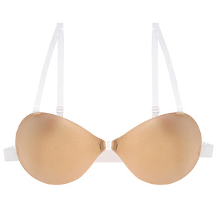 隐形文胸小胸前扣款聚拢加厚婚纱游泳配无钢圈前扣可拆卸肩带胸贴