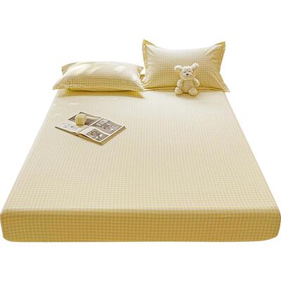 简约水洗棉床笠单件奶油风