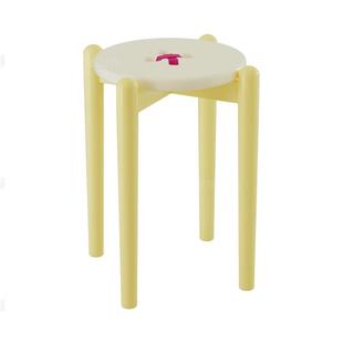 实木凳子家用可叠放木头板凳结实耐用多巴胺圆凳客厅备用餐桌椅子