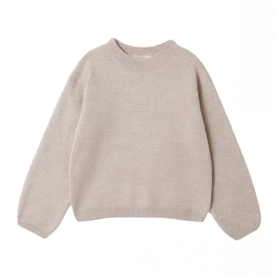 森马半高领正肩纯色羊毛针织衫女