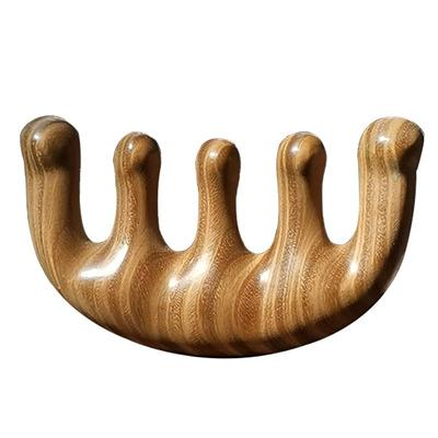 真绿檀木无油漆顺发刮痧经络梳