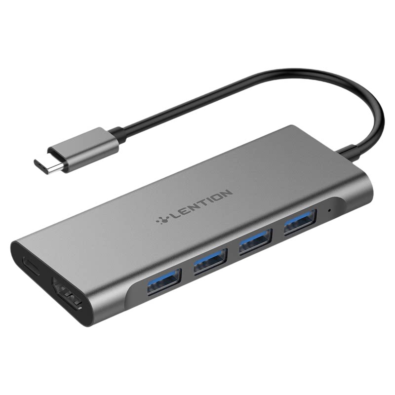 蓝盛Type-C拓展坞笔记本手机通用USB3.0分线器HDMI4K60Hz高清转换器适用苹果Mac/华为MateBook