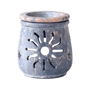 印度皂石 太阳 星星 烛台 手工雕刻 精油香薰炉 熏乳香