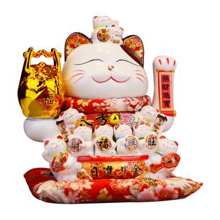 摇手招财猫开业摆件自动招手店铺收银台前台大发财猫入户礼品新款