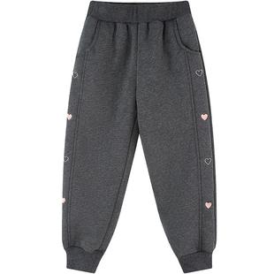 笛莎官方旗舰童装女童加绒运动裤冬季新款女孩儿童时尚保暖休闲裤