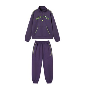 NAUTICA/诺帝卡童装男童女童加绒运动套装秋冬季卫衣卫裤上衣长裤