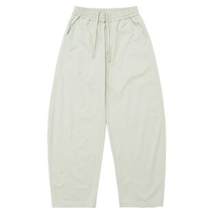 BD健美站新款弯刀裤秋季纯色宽松梭织直筒裤简约大码运动长裤男