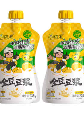 无糖豆浆配料干净口感醇厚