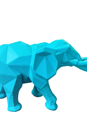 创意蓝色大象北极熊轻奢客厅