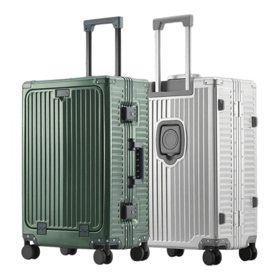 行李箱24寸前开侧开全铝镁合金