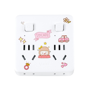 公牛86型多用墙壁插座转换器带开关多孔插排扩展一分四家用排插板