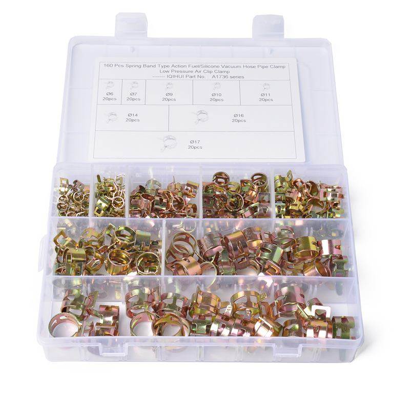 热品-160只装8种规格汽车水管/160只盒装油管喉箍 批发