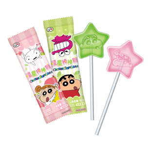 不二家官方旗舰店蜡笔小新棒棒糖水果味糖果儿童礼物网红零食