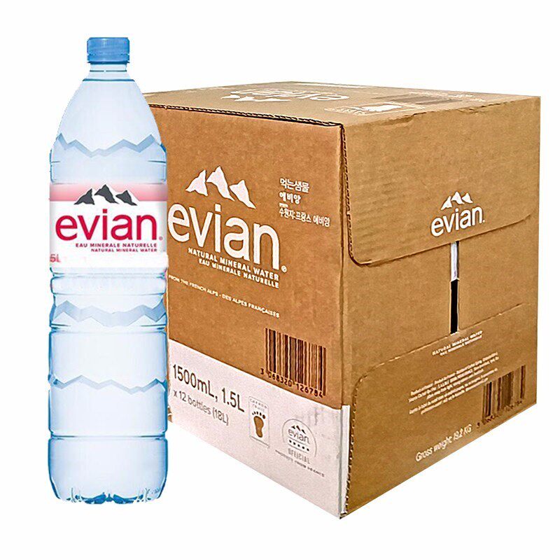 法国进口evian/依云矿泉水8瓶