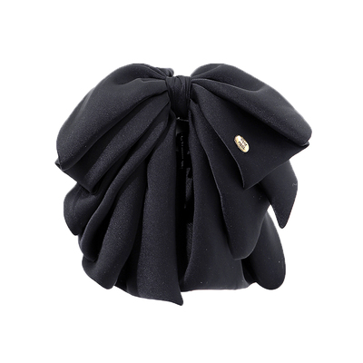 韩系黑色缎带蝴蝶结发夹女高级感