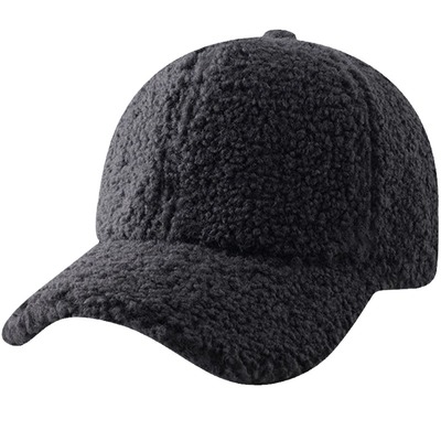 棒球帽羊羔毛秋冬保暖男女鸭舌帽