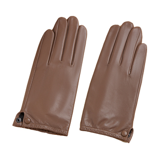 小羊皮真皮女士手套薄款触屏短款开车单皮骑开车汽车冬季加绒修手