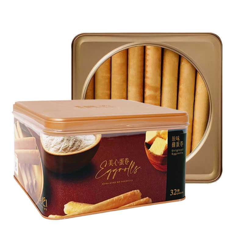 香港美心原味448g鸡蛋卷送礼盒装进口网红休闲零食新年货糕点黄油