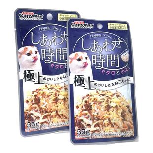 日本多格漫美味时间成猫小鱼罐包12袋猫零食湿粮猫粮猫餐包湿粮包