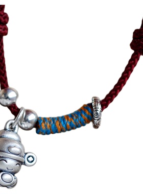 新中式红绳招财转运足银999手链